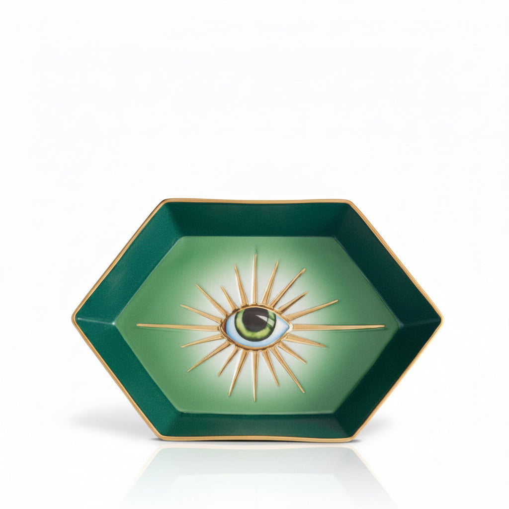 L'Objet Lito vide poche, green hexagon, view 2 | Cayen Home