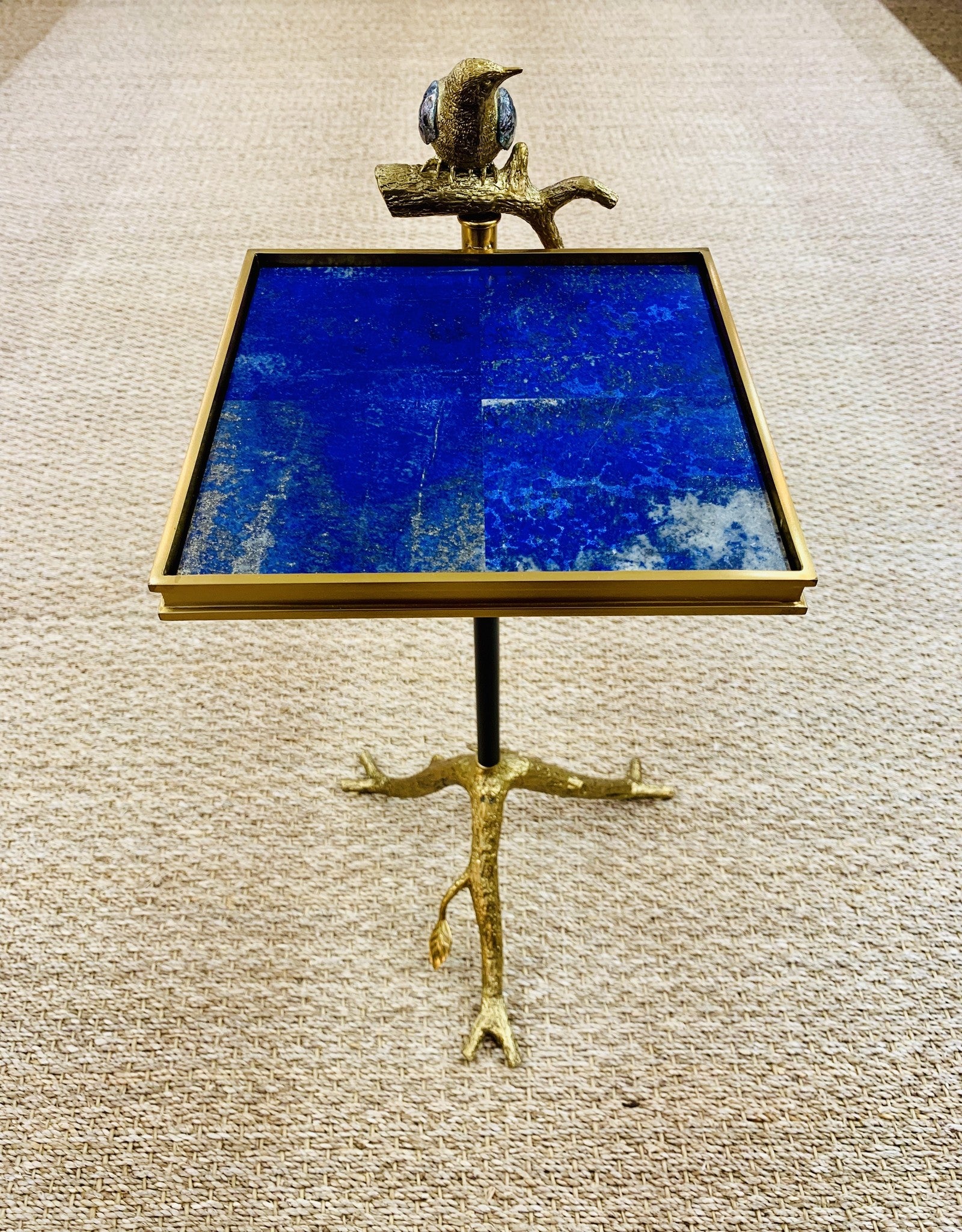 Maitland-Smith bird accent table with shell inlay, view 2 | Cayen Home