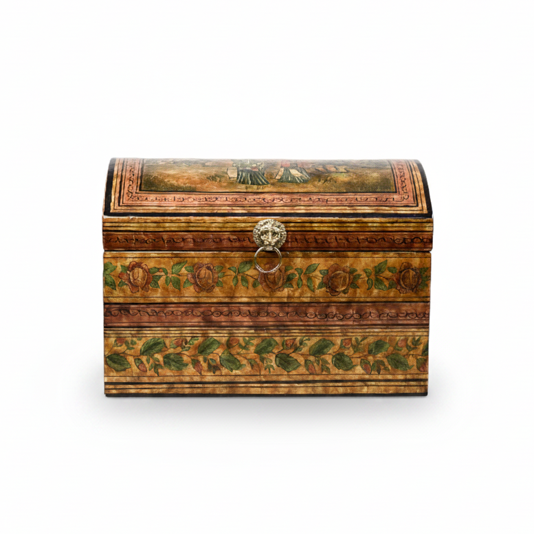 Domed coromandel box with lion head handle | Cayen Home