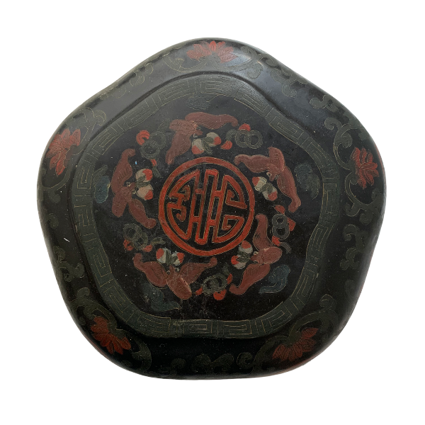 Black and red antique Tibetan lacquer box | Cayen Home