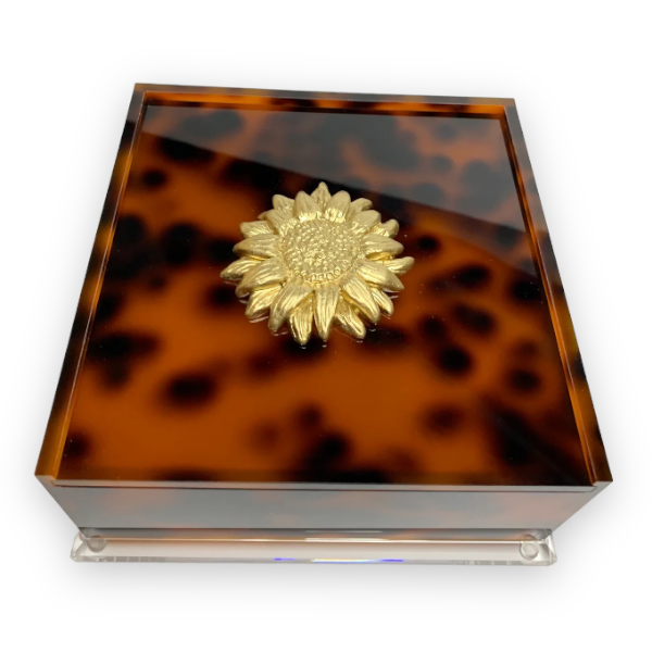 Southern Tribute sunflower guest towel box, view 2 | Cayen Home