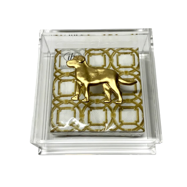 Southern Tribute Labrador cocktail napkin box | Cayen Home