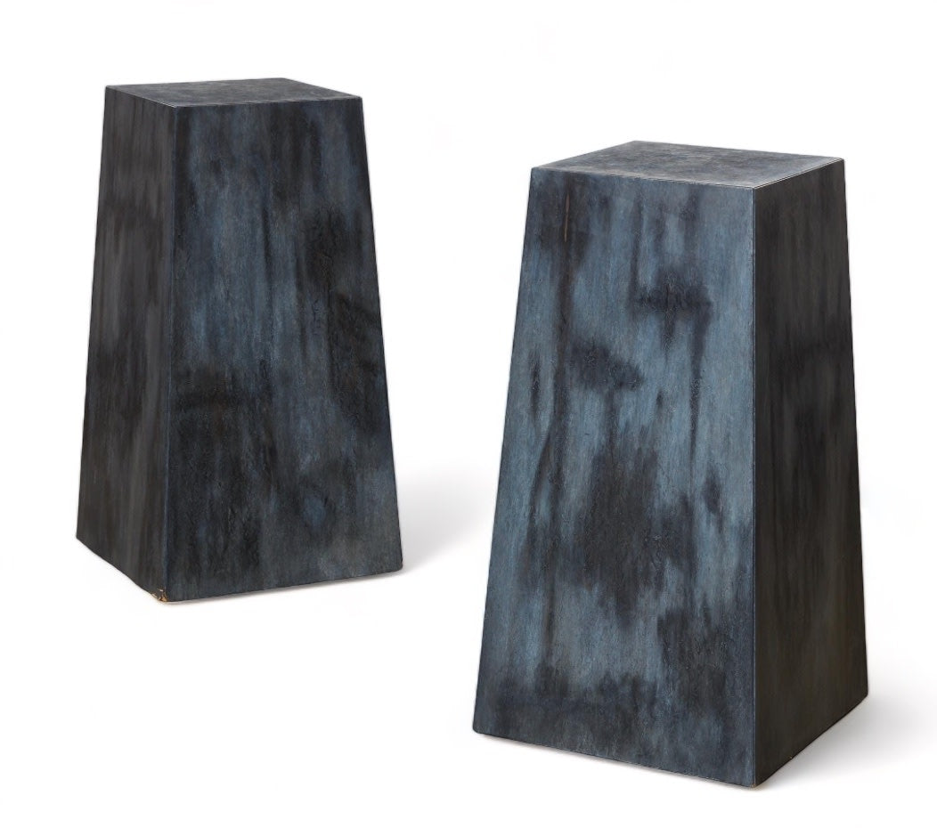 Faux marble pedestals, pair | Cayen Home
