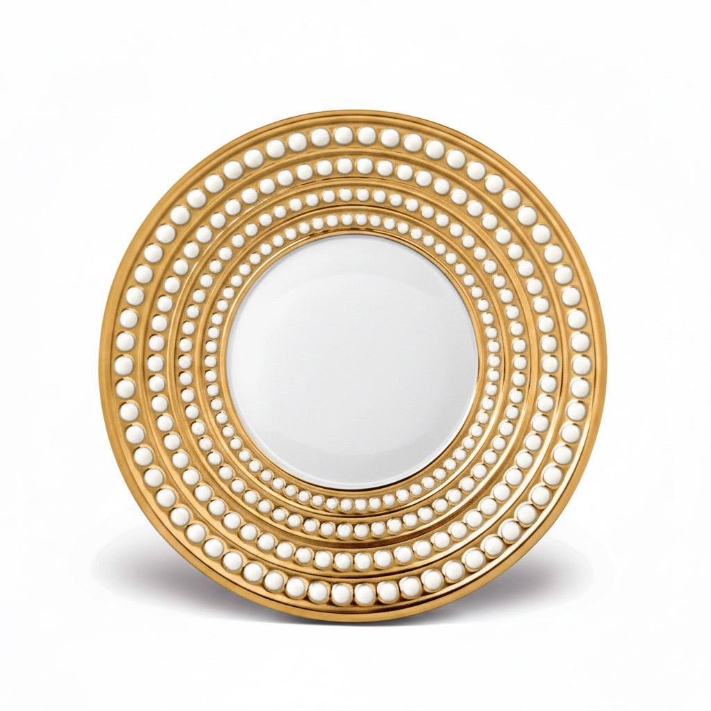 L'Objet Perlae gold tea cup and saucer, gift box of 2, view 5 | Cayen Home