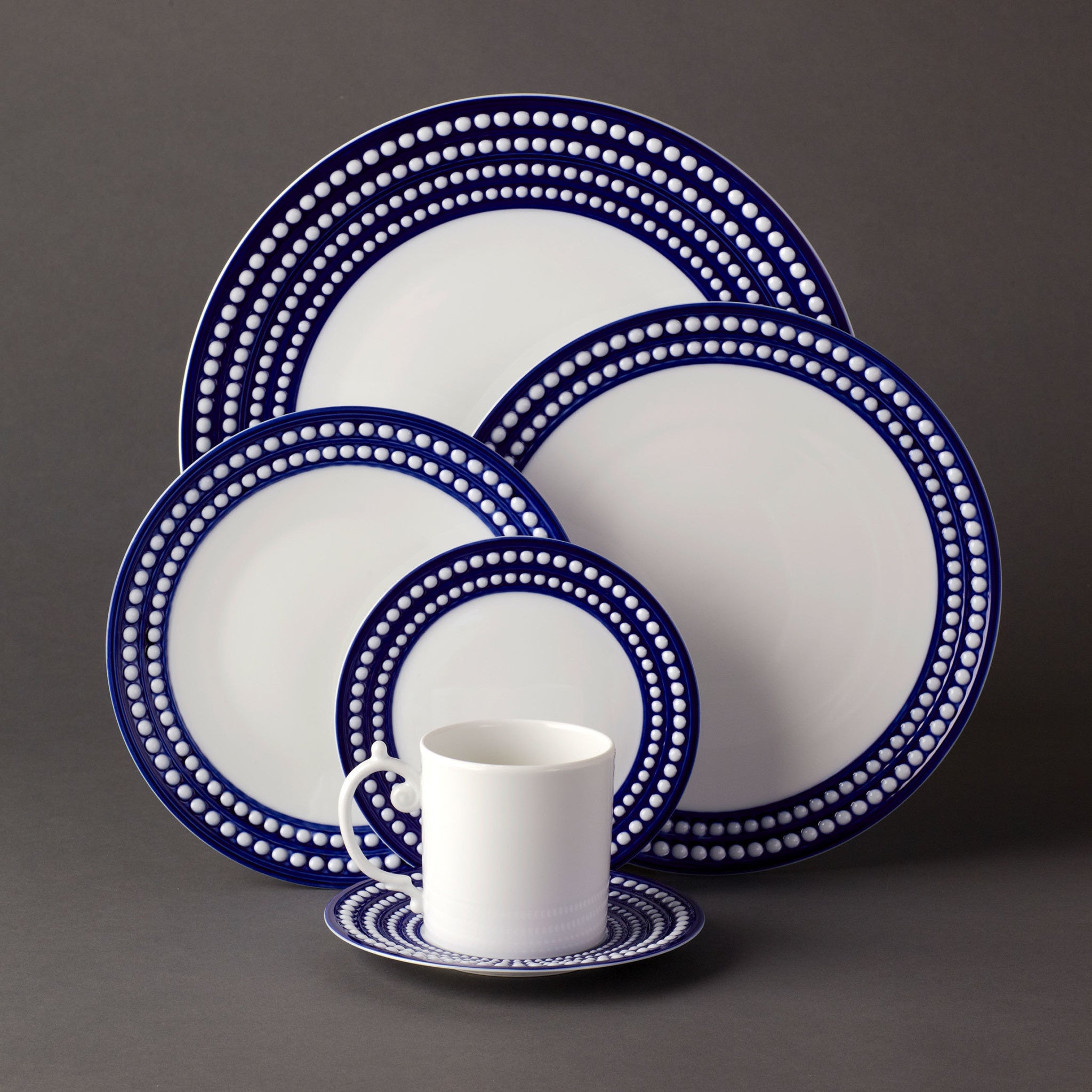 L'Objet Perlae blue bread and butter plate, view 3 | Cayen Home