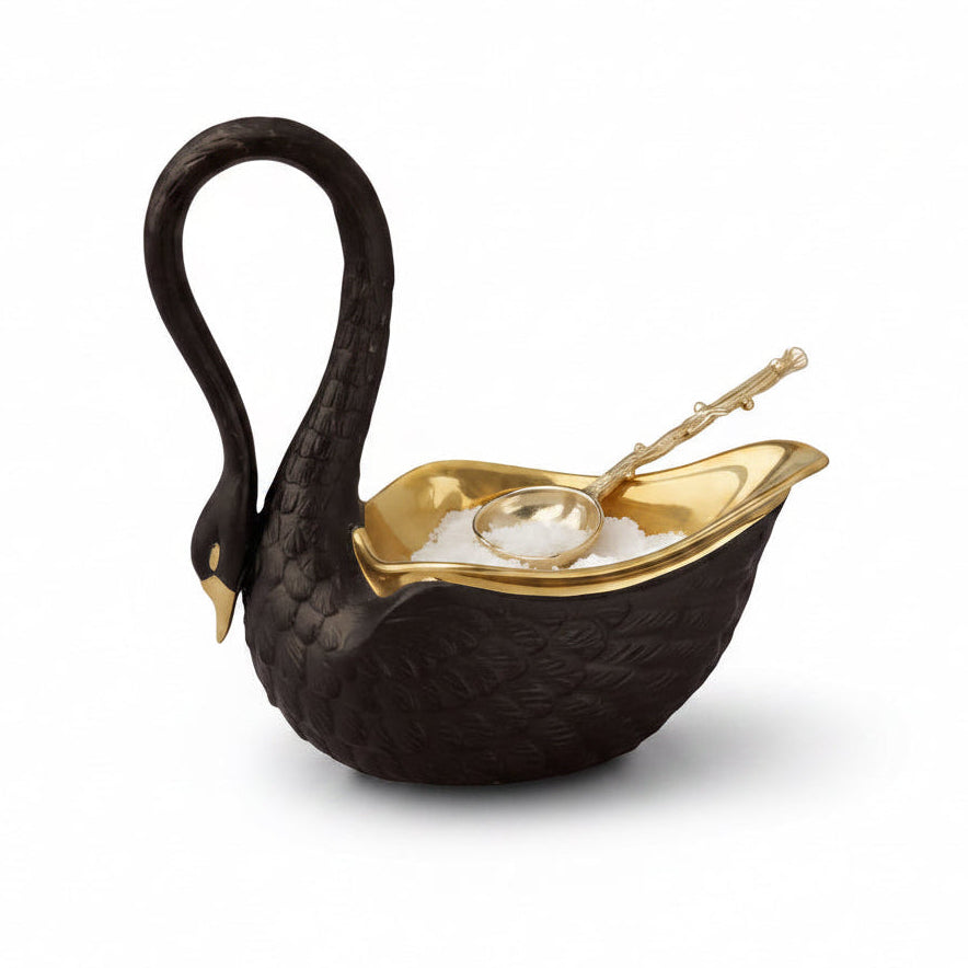 L'Objet swan salt cellar and spoon | Cayen Home