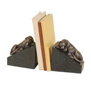 Maitland-Smith cast brass panther bookends, pair | Cayen Home