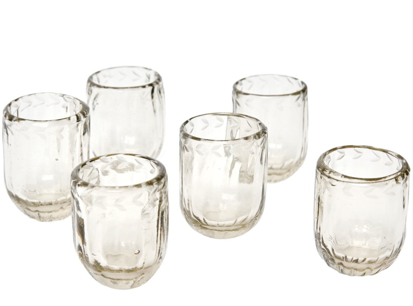 Jan Barboglio Acanaladas fluted glass vessels, set of 6 | Cayen Home