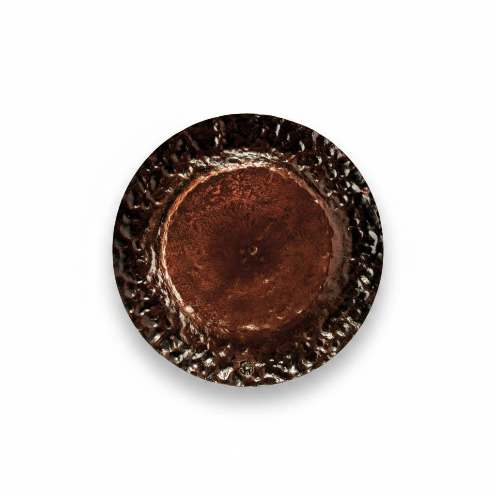 Jan Barboglio double hammered iron charger, 14 inch | Cayen Home