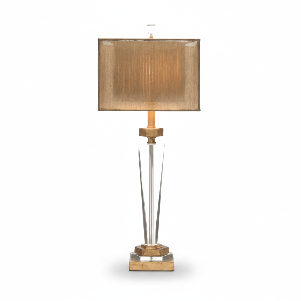John-Richard crystal and antique brass table lamp | Cayen Home
