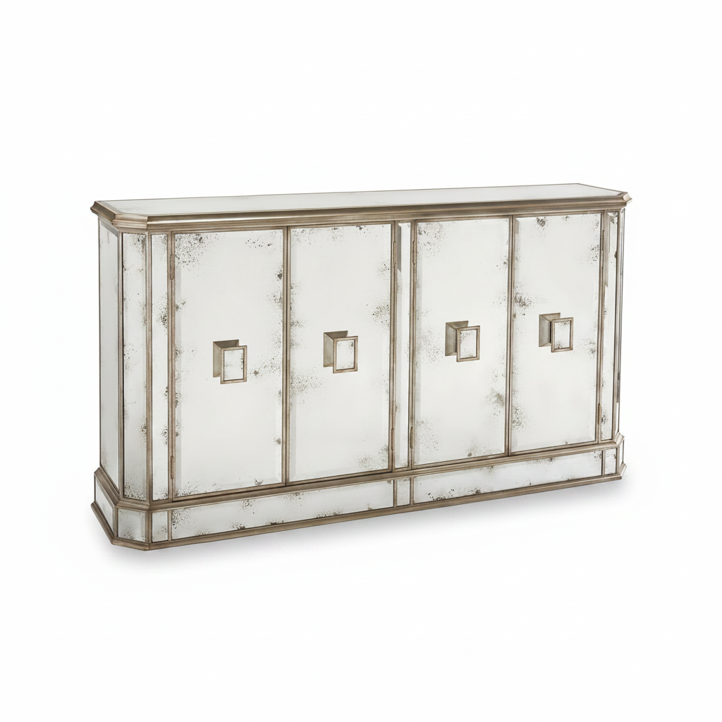 John-Richard Juno foxed mirrored credenza | Cayen Home