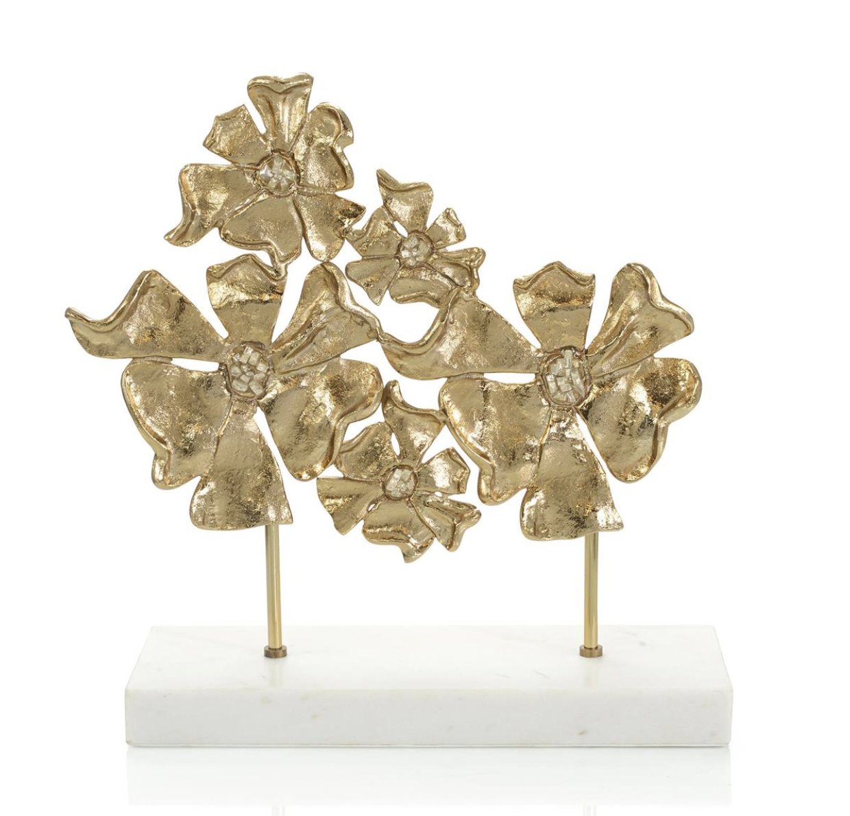John-Richard Flower Garden in Gold wall art | Cayen Home