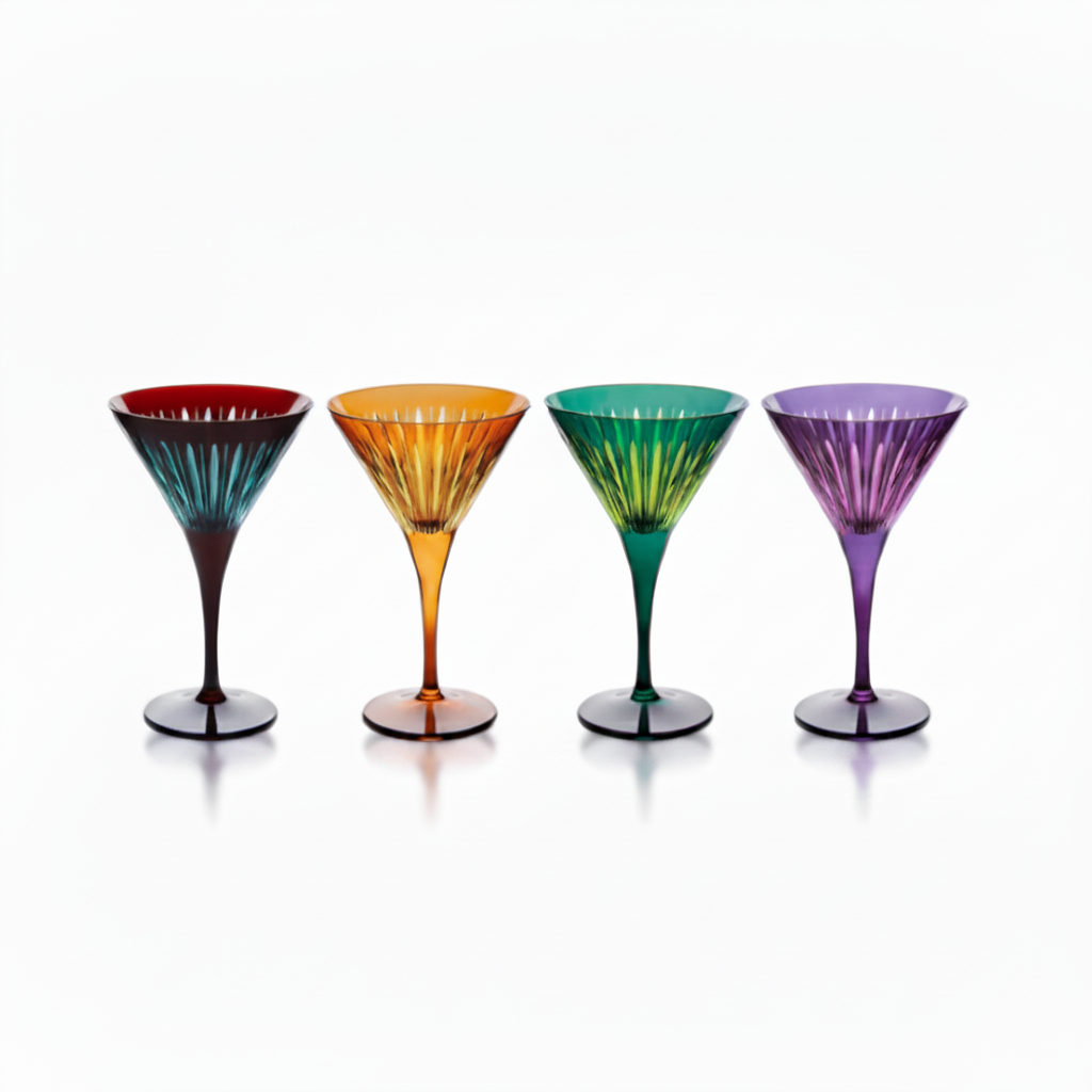 L'Objet Prism martini glasses, assorted, set of 4 | Cayen Home