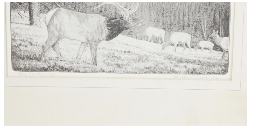 Big Country etching by Walter Bohl, view 3 | Cayen Home