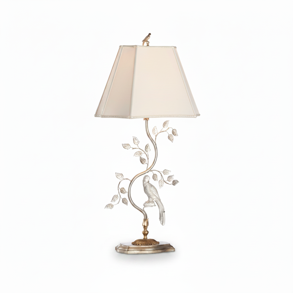 Chelsea House crystal bird lamp, right | Cayen Home