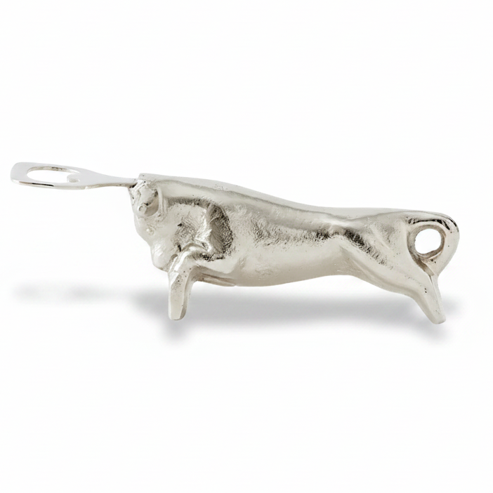 Jan Barboglio El Toro bottle opener, nickel | Cayen Home