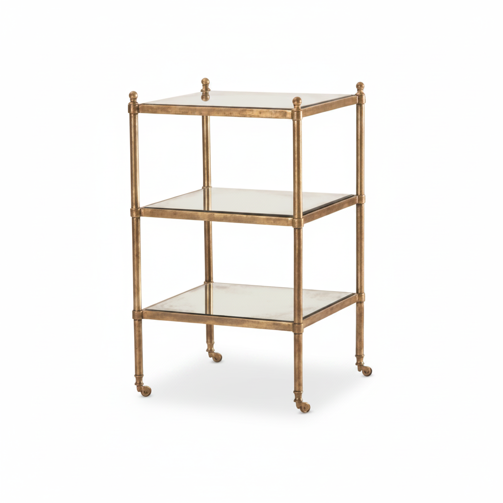Century chairside antique mirrored table | Cayen Home