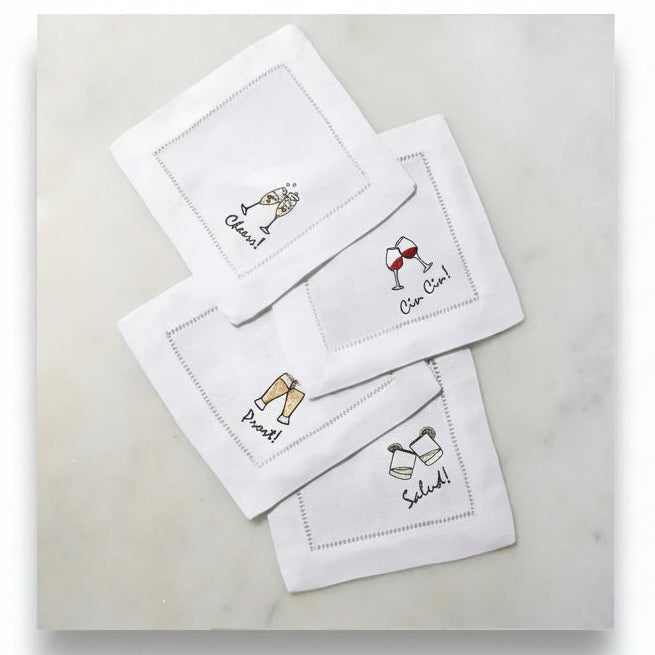 Sferra Cheers cocktail napkins, set of 4 | Cayen Home