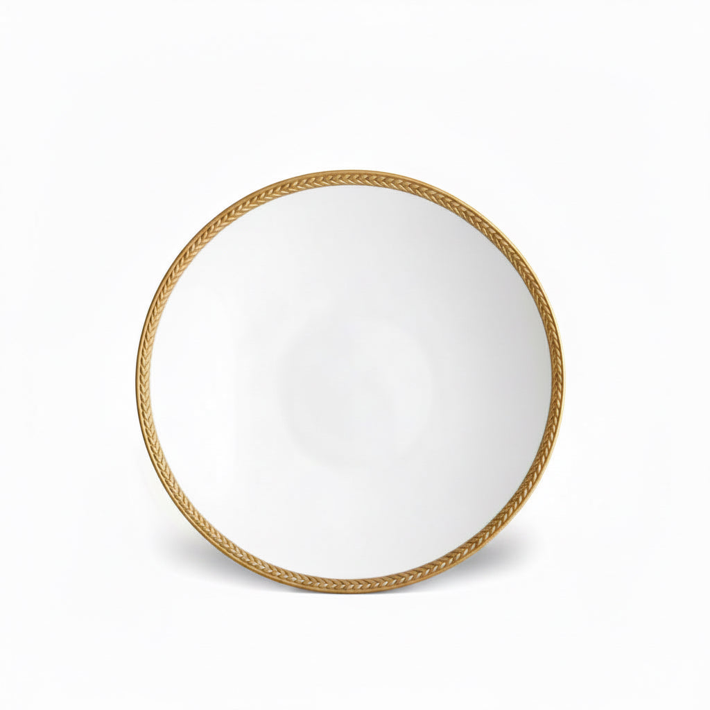 L'Objet Soie Tressee gold soup plate | Cayen Home