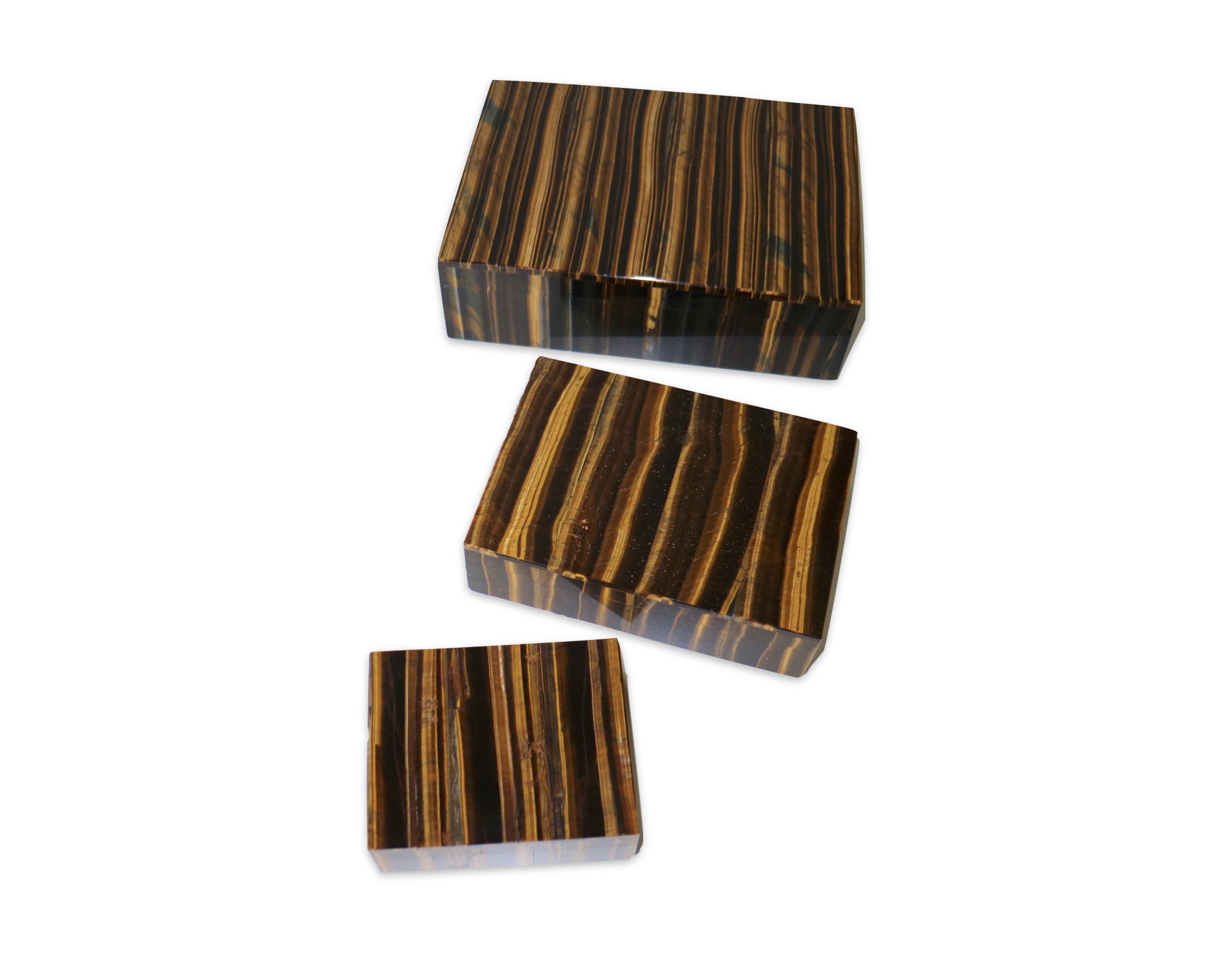 Tiger's eye jewelry box, 8x6 | Cayen Home